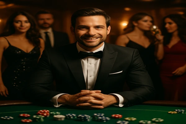 নিয়ন আলোতে আলোকিত আধুনিক গেমিং প্ল্যাটফর্মে নান্দনিক উপস্থাপনা